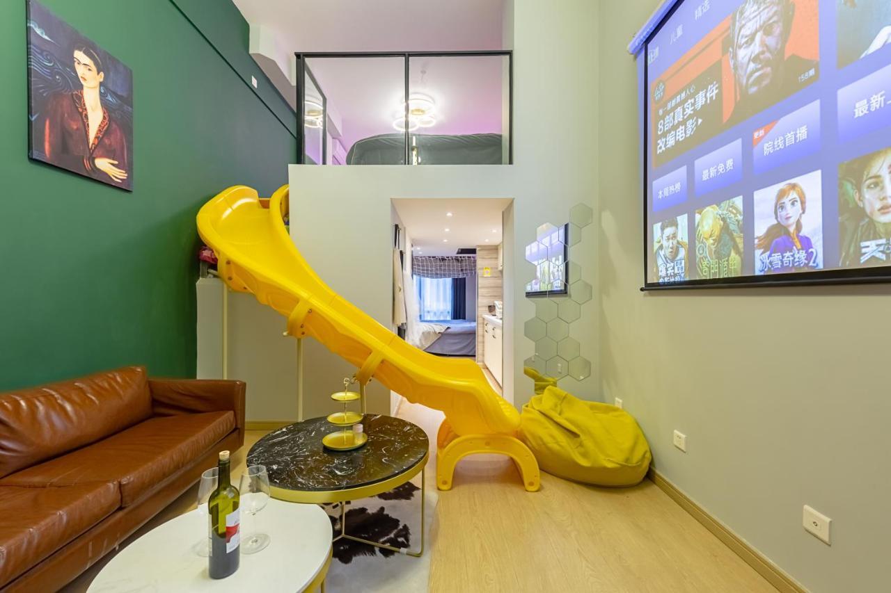 Loft Apartment With Slide Hammock With Movie Viewing Hàng Châu Ngoại thất bức ảnh